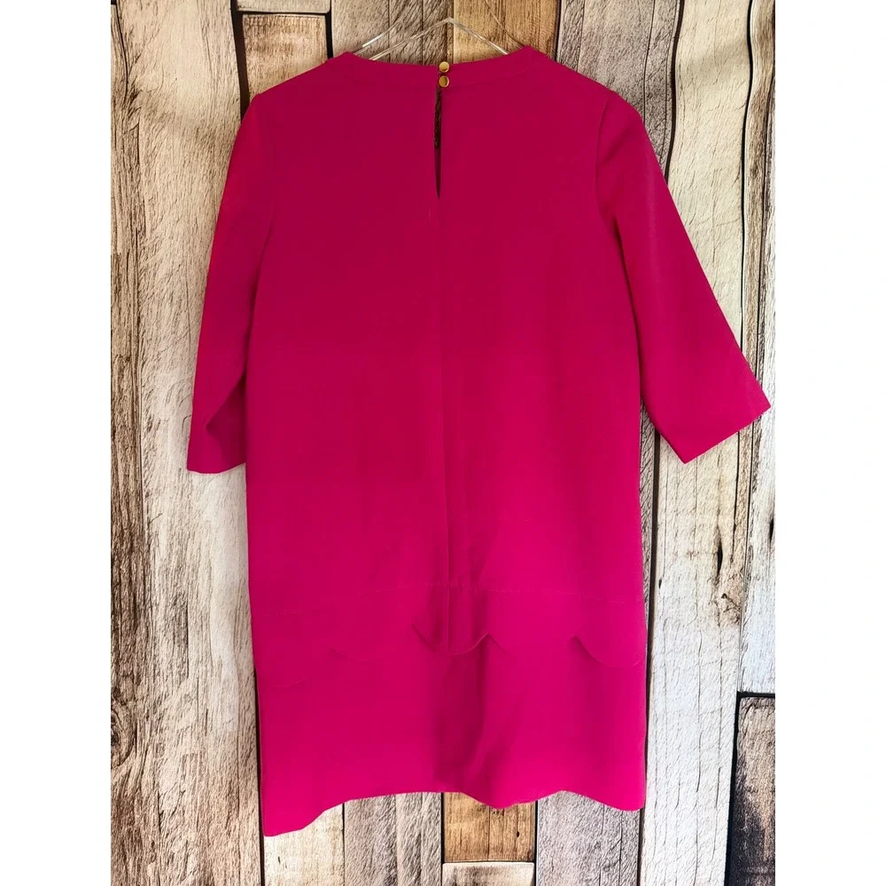 Kate Spade New York Dress Scallop Hem Shift Pink Feminine Preppy Size Size 4